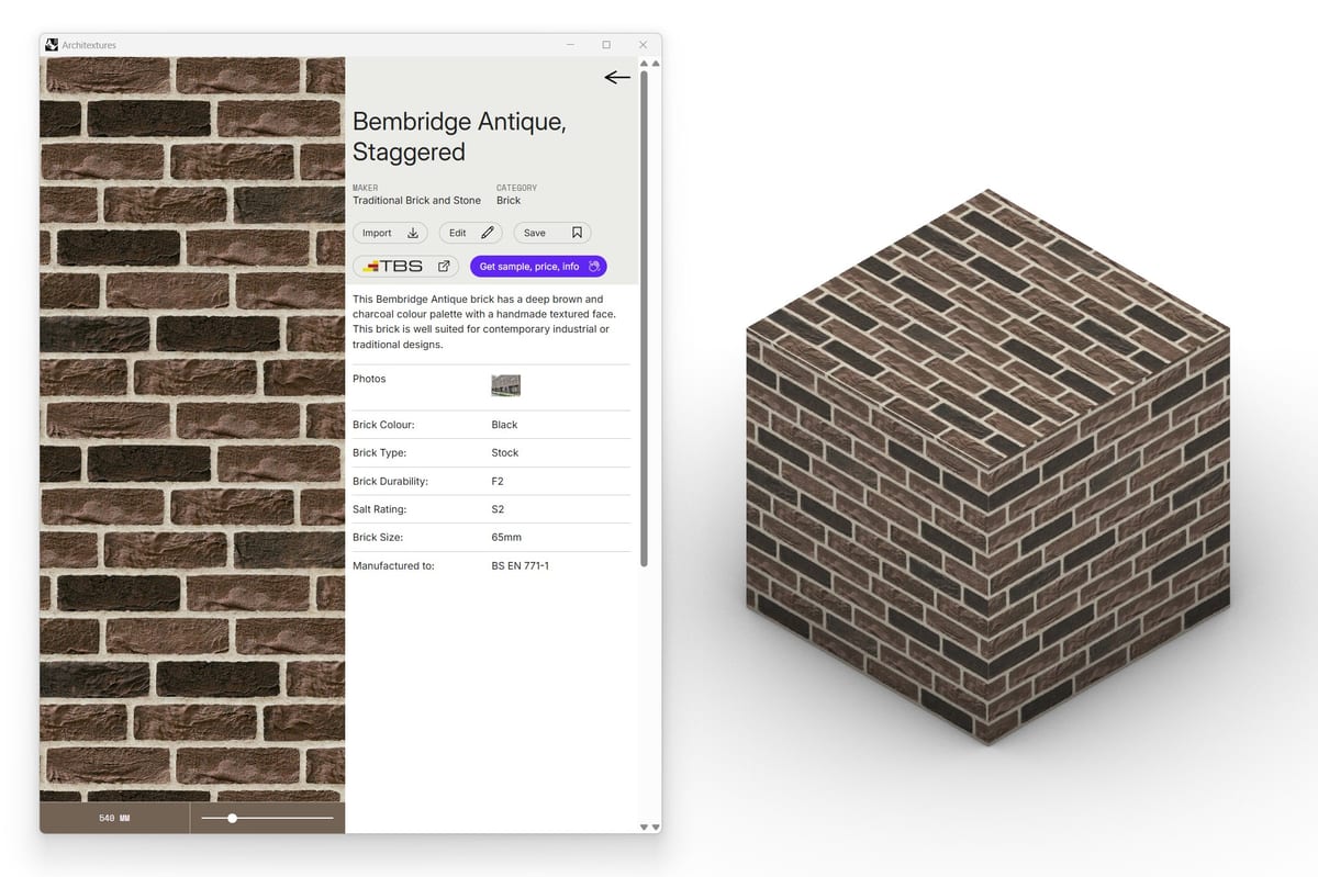 Architextures for Rhino material browser